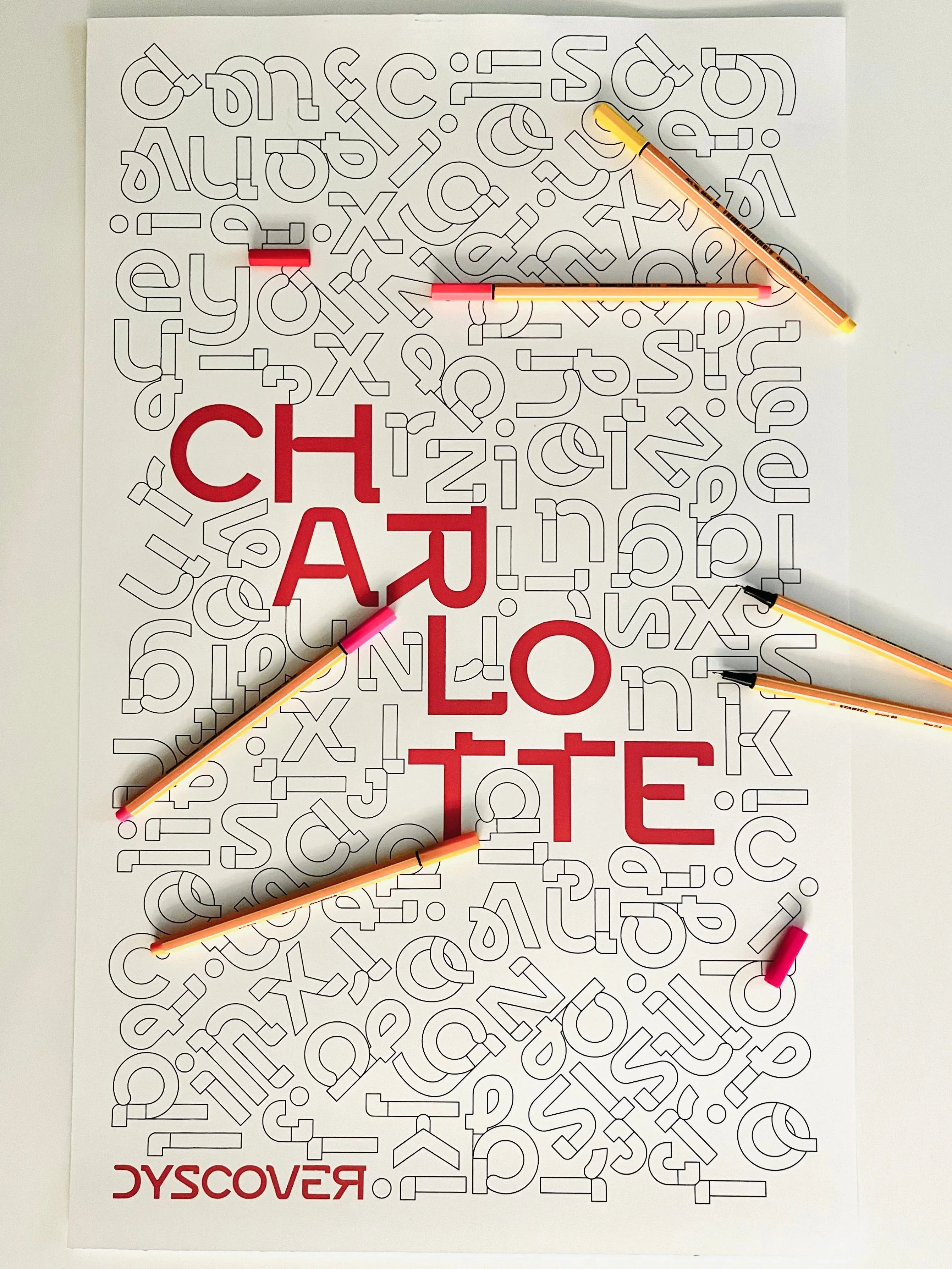 Collection Lettres à Colorier | Affiche Personnalisable - Dyscover