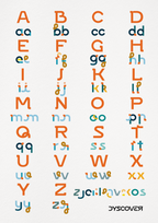 Collection Lettres & Chiffres | Gamme ABC [Affiche à Colorier] - Dyscover