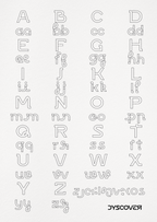 Collection Lettres & Chiffres | Gamme ABC [Affiche à Colorier] - Dyscover