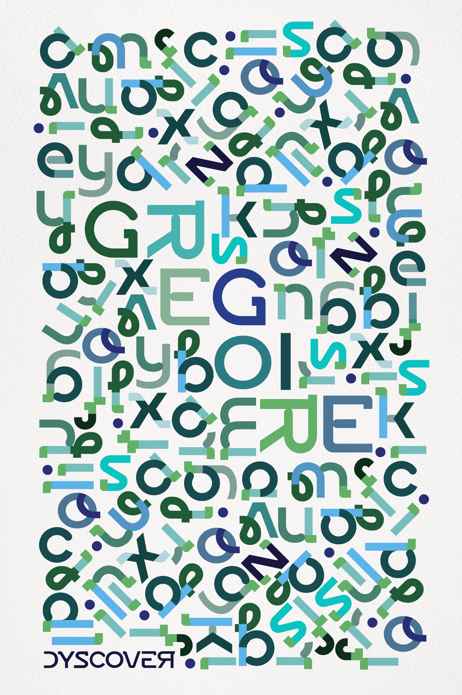 Collection Lettres à Aimer | Gamme Bleue [Affiche Personnalisable] - Dyscover