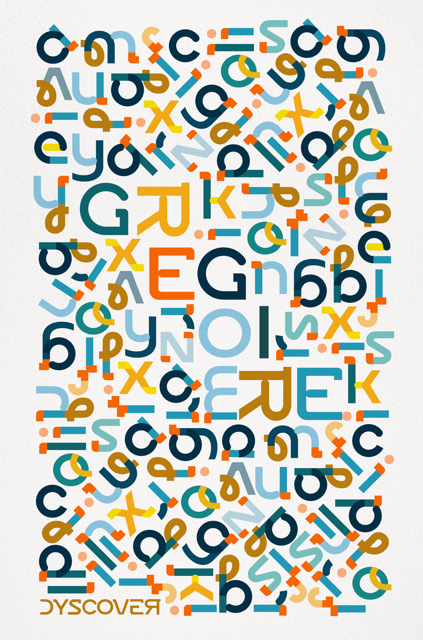 Collection Lettres à Aimer | Gamme Bleue [Affiche Personnalisable] - Dyscover