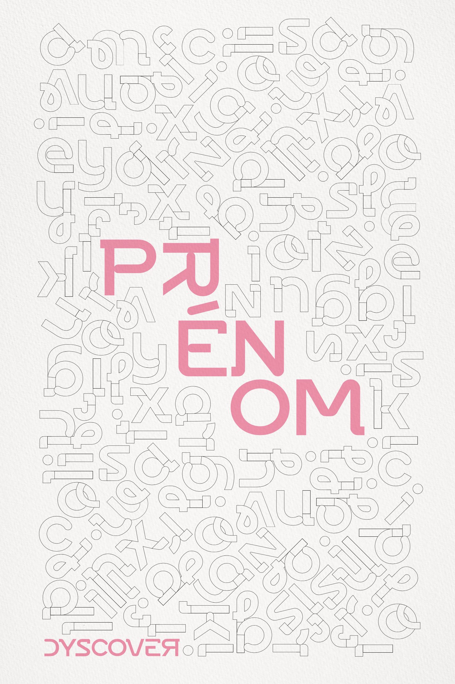 Collection Lettres à Colorier | Gamme Rose [Affiche Personnalisable]