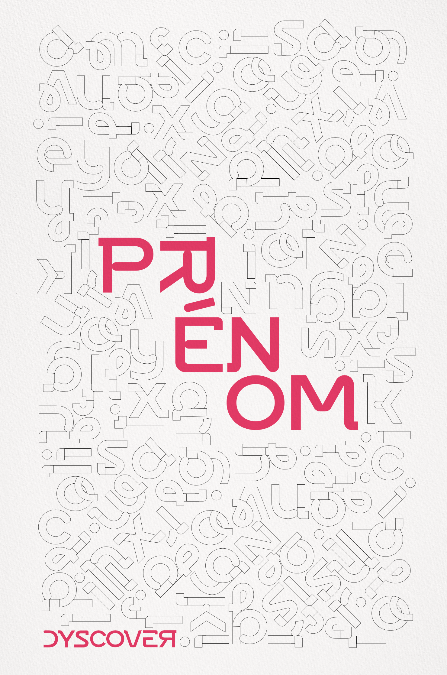 Collection Lettres à Colorier | Gamme Rose [Affiche Personnalisable]