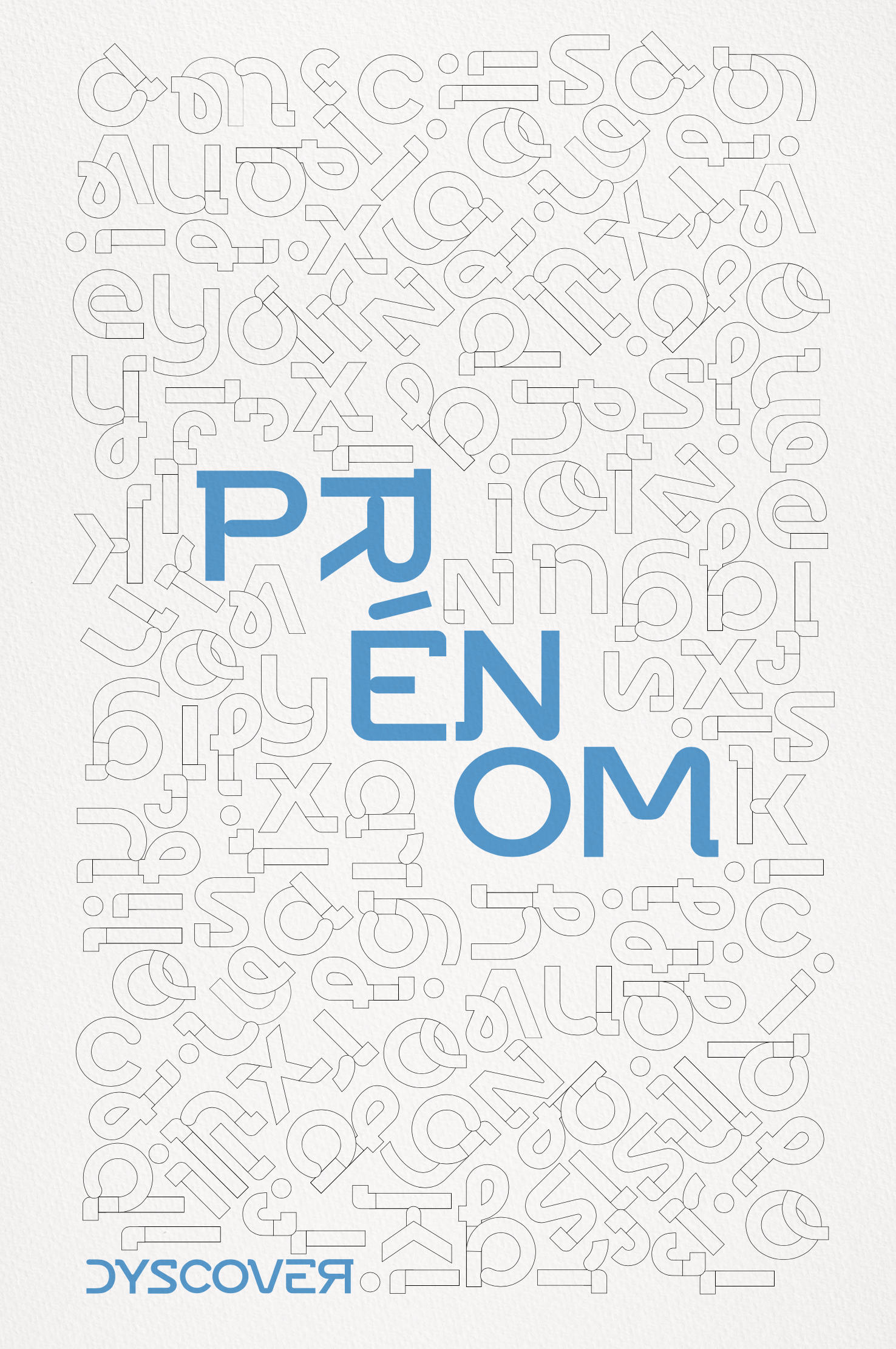 Collection Lettres à Colorier | Gamme Bleue [Affiche Personnalisable]