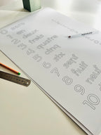 Collection Lettres & Chiffres | Gamme 123 [Affiche à Colorier] - Dyscover