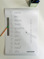 Collection Lettres & Chiffres | Gamme 123 [Affiche à Colorier] - Dyscover