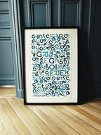 Collection Lettres à Aimer | Gamme Bleue [Affiche Personnalisable] - Dyscover