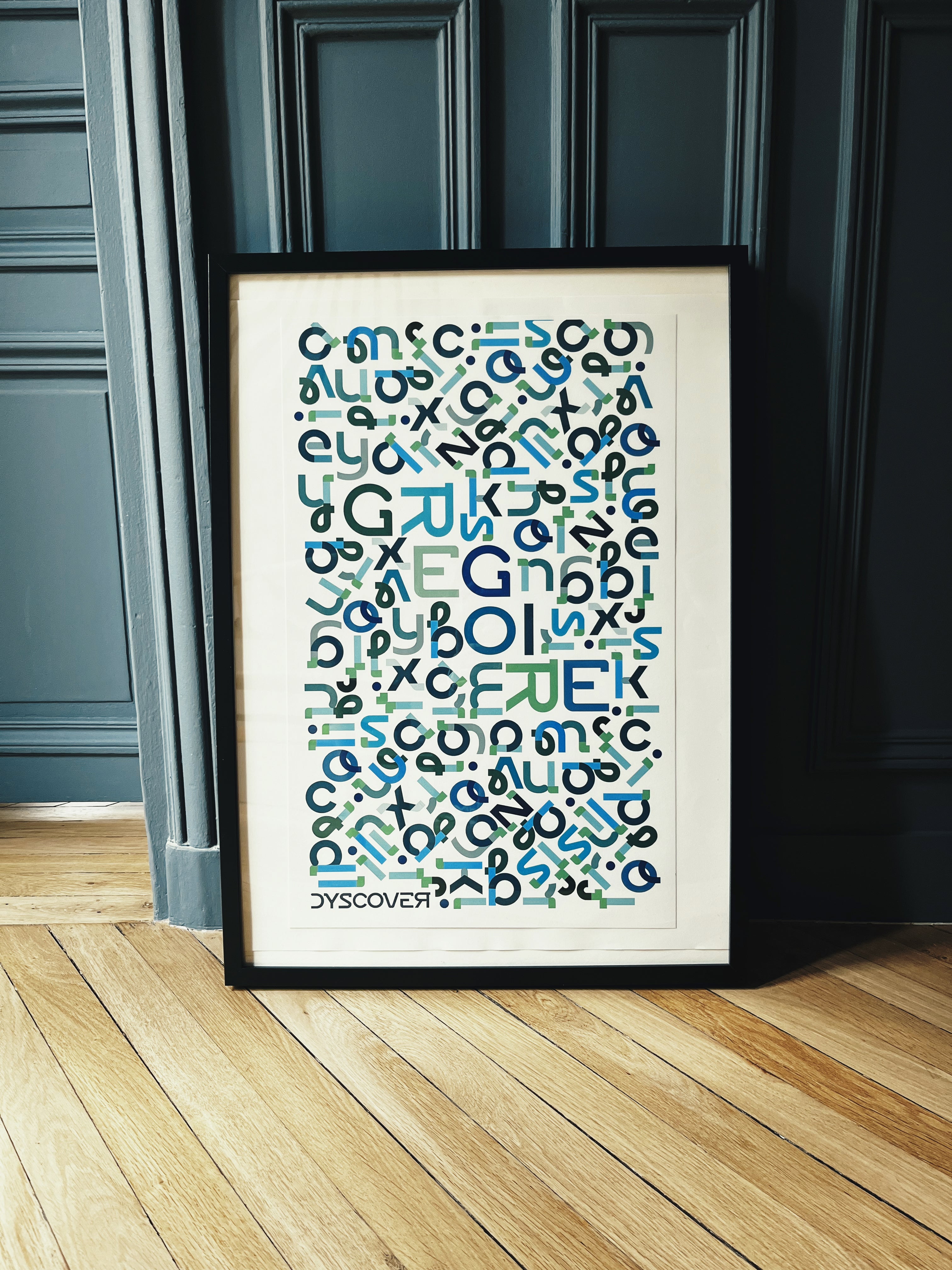 Collection Lettres à Aimer | Gamme Bleue [Affiche Personnalisable] - Dyscover