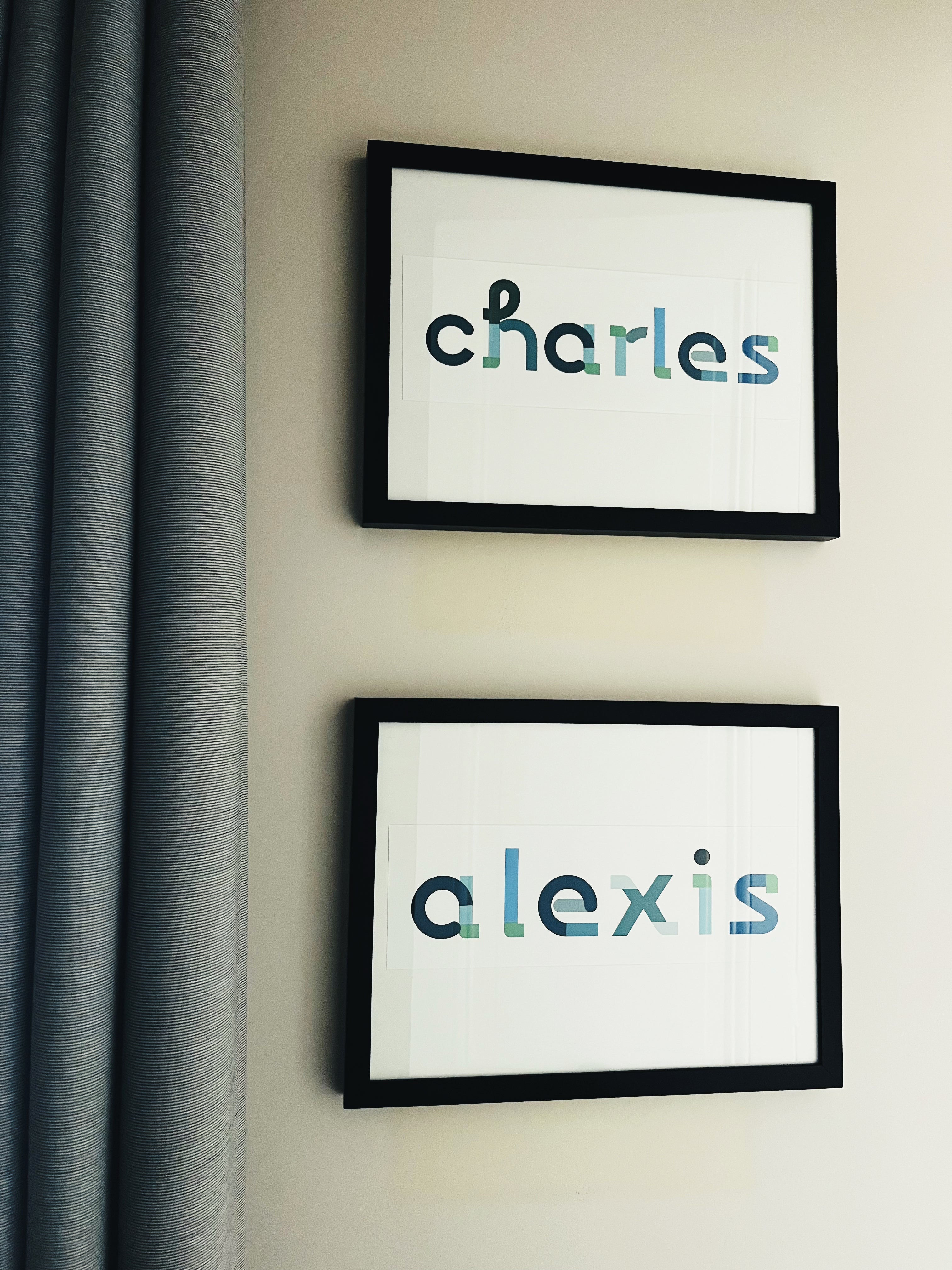 Collection Lettres à Encadrer | Gamme Bleue [Affiche Personnalisable]