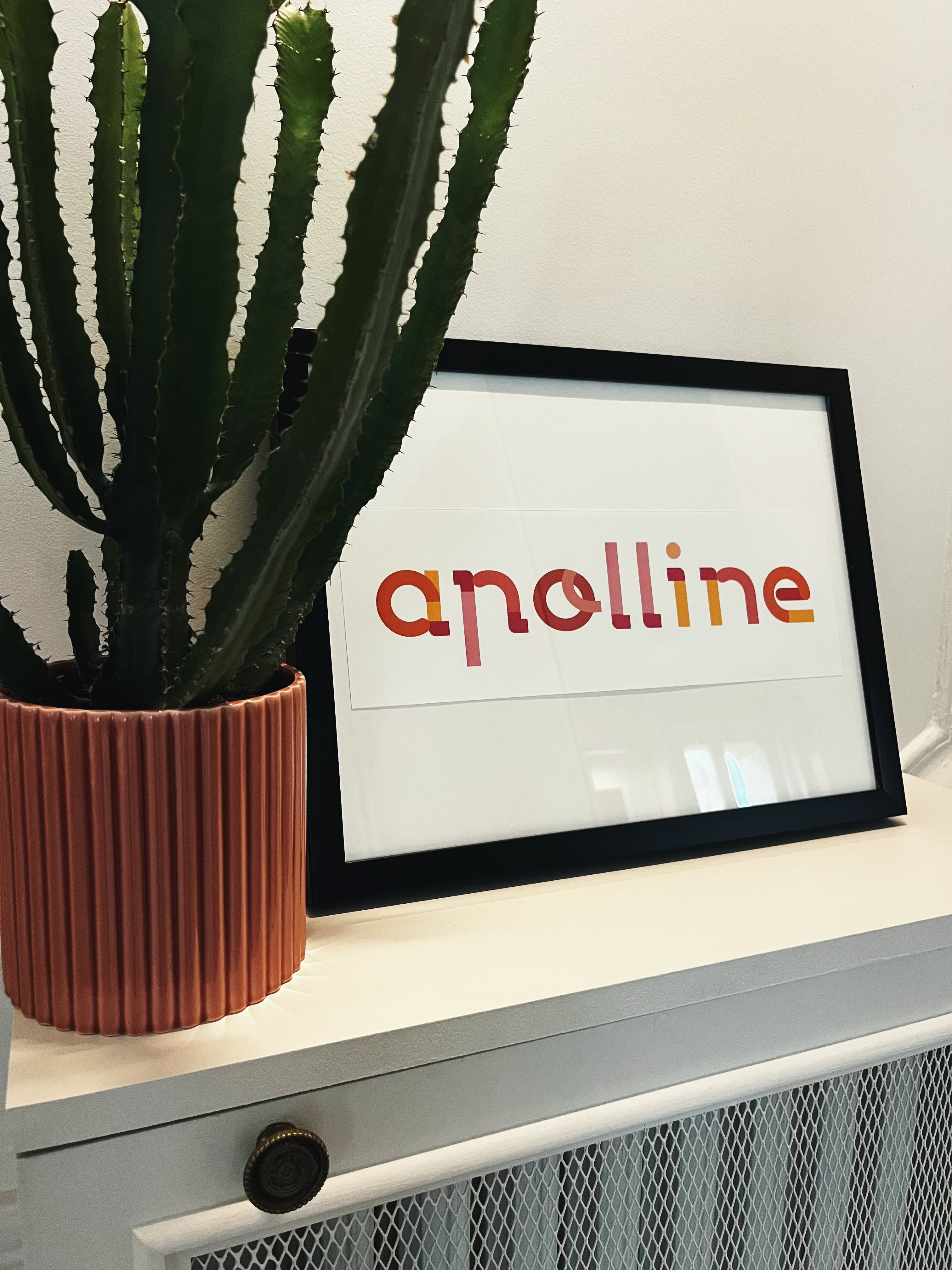 Collection Lettres à Encadrer | Gamme Rose [Affiche Personnalisable]