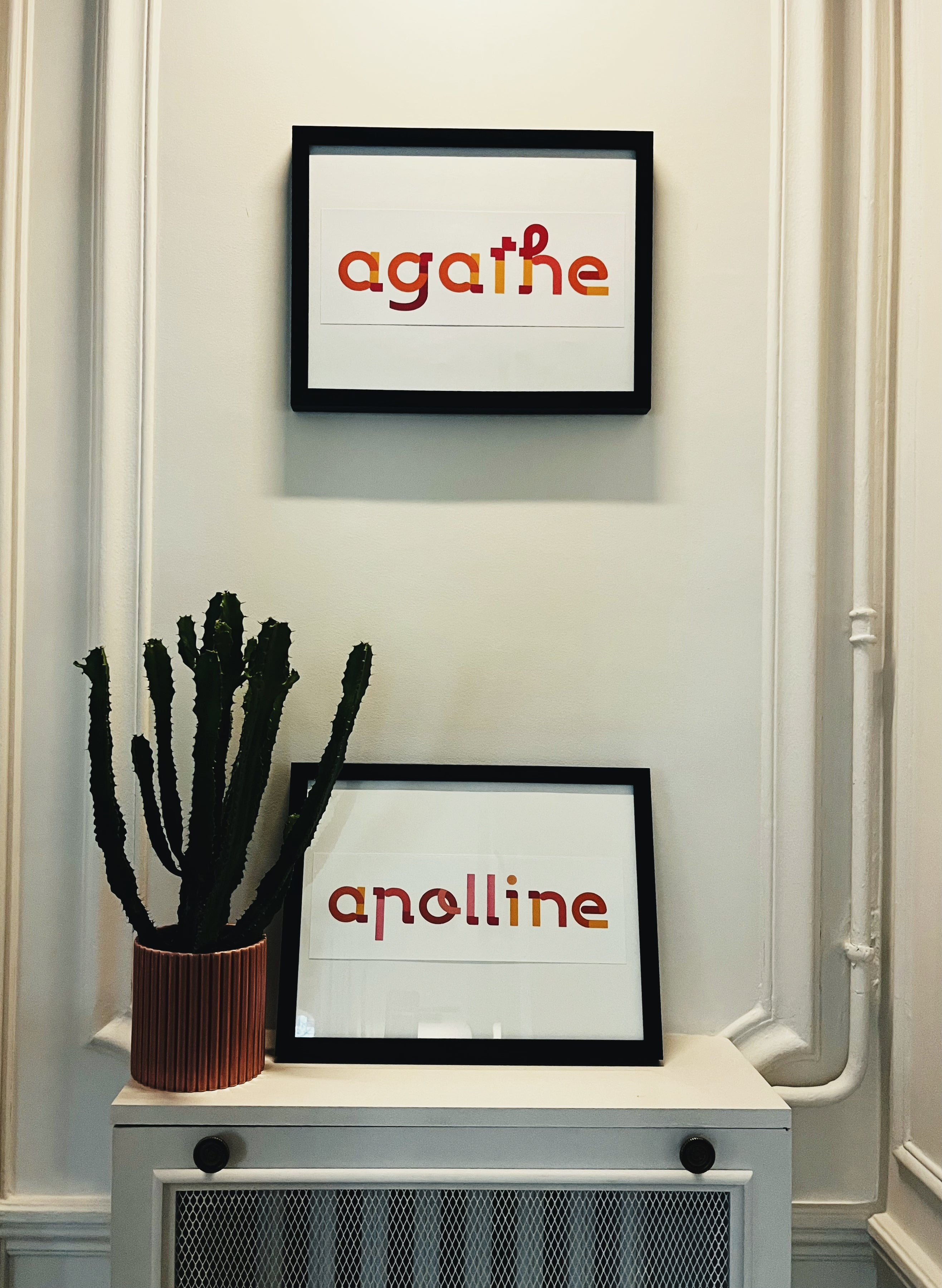 Collection Lettres à Encadrer | Gamme Rose [Affiche Personnalisable]