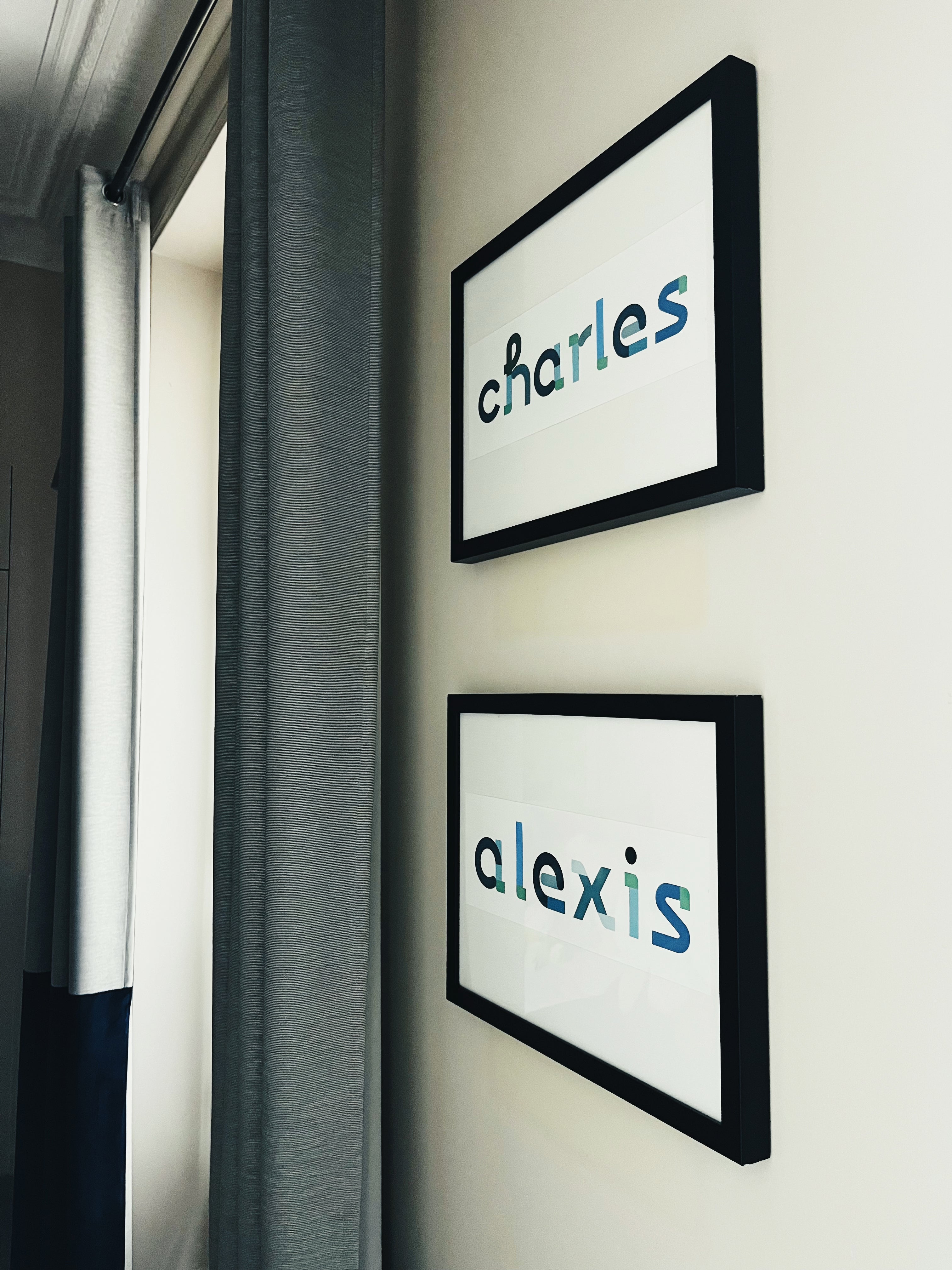 Collection Lettres à Encadrer | Gamme Bleue [Affiche Personnalisable]