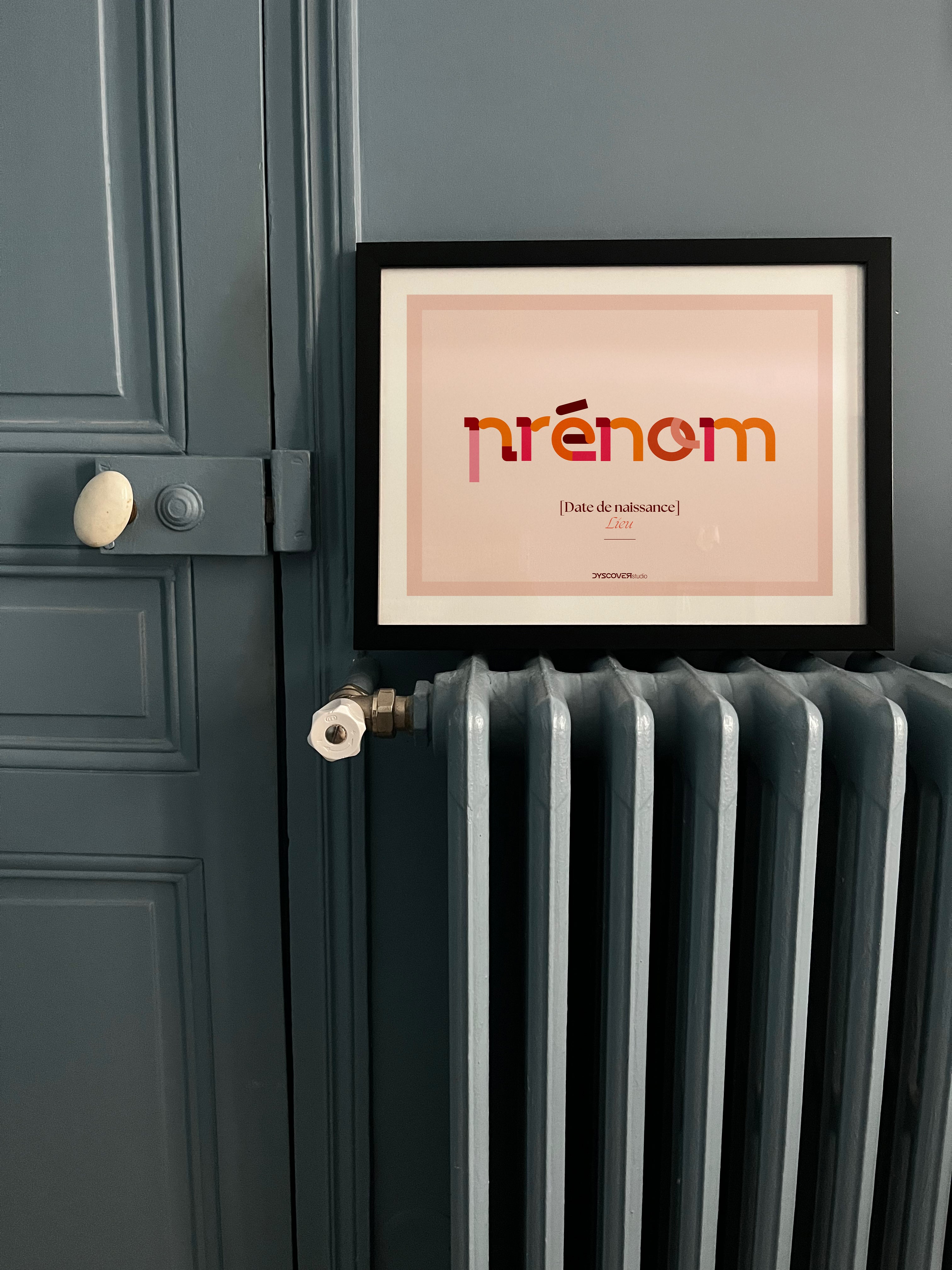 Collection Lettres à Encadrer | Gamme Rose [Affiche de Naissance]