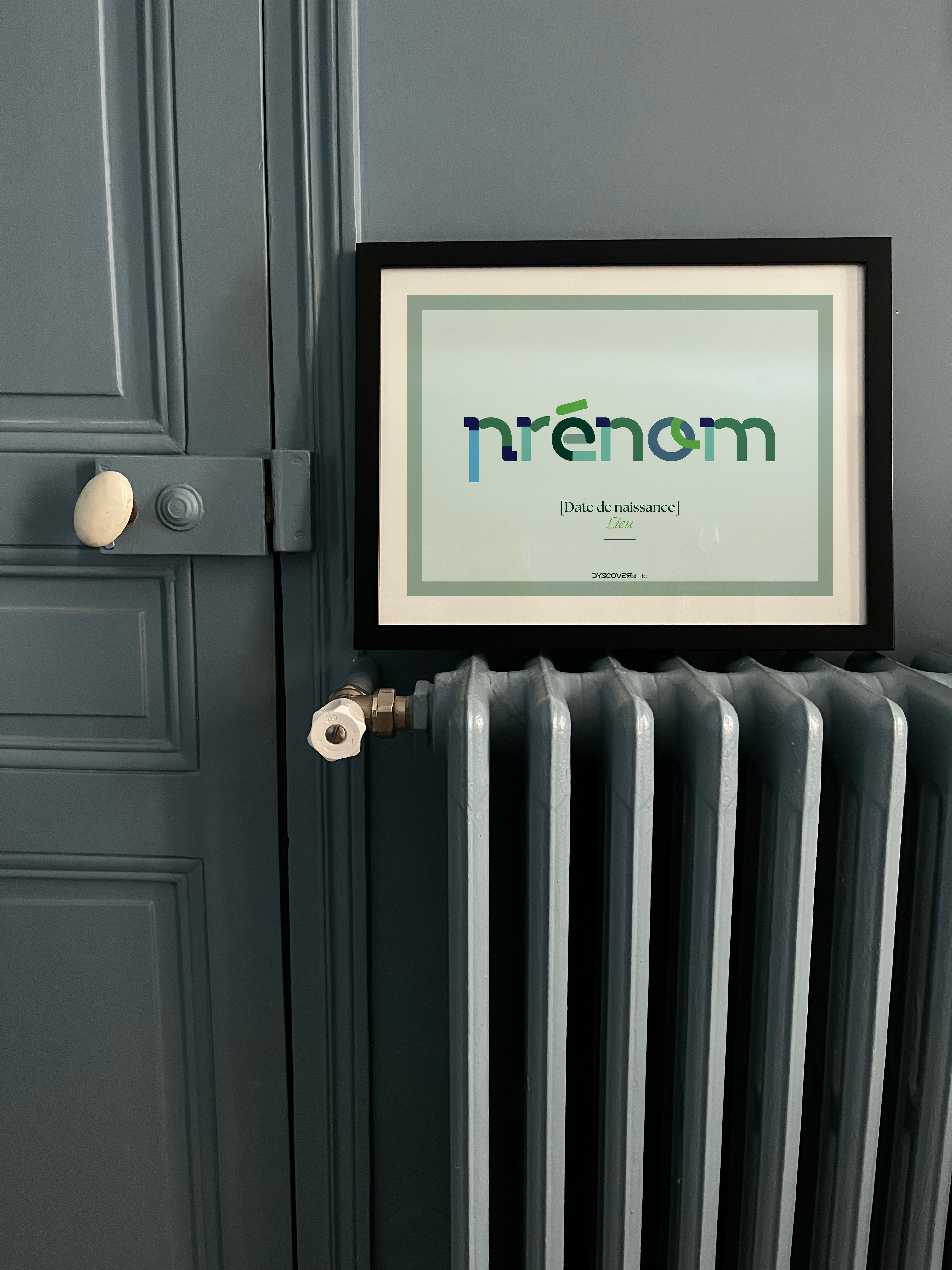 Collection Lettres à Encadrer | Gamme Bleue [Affiche de Naissance]