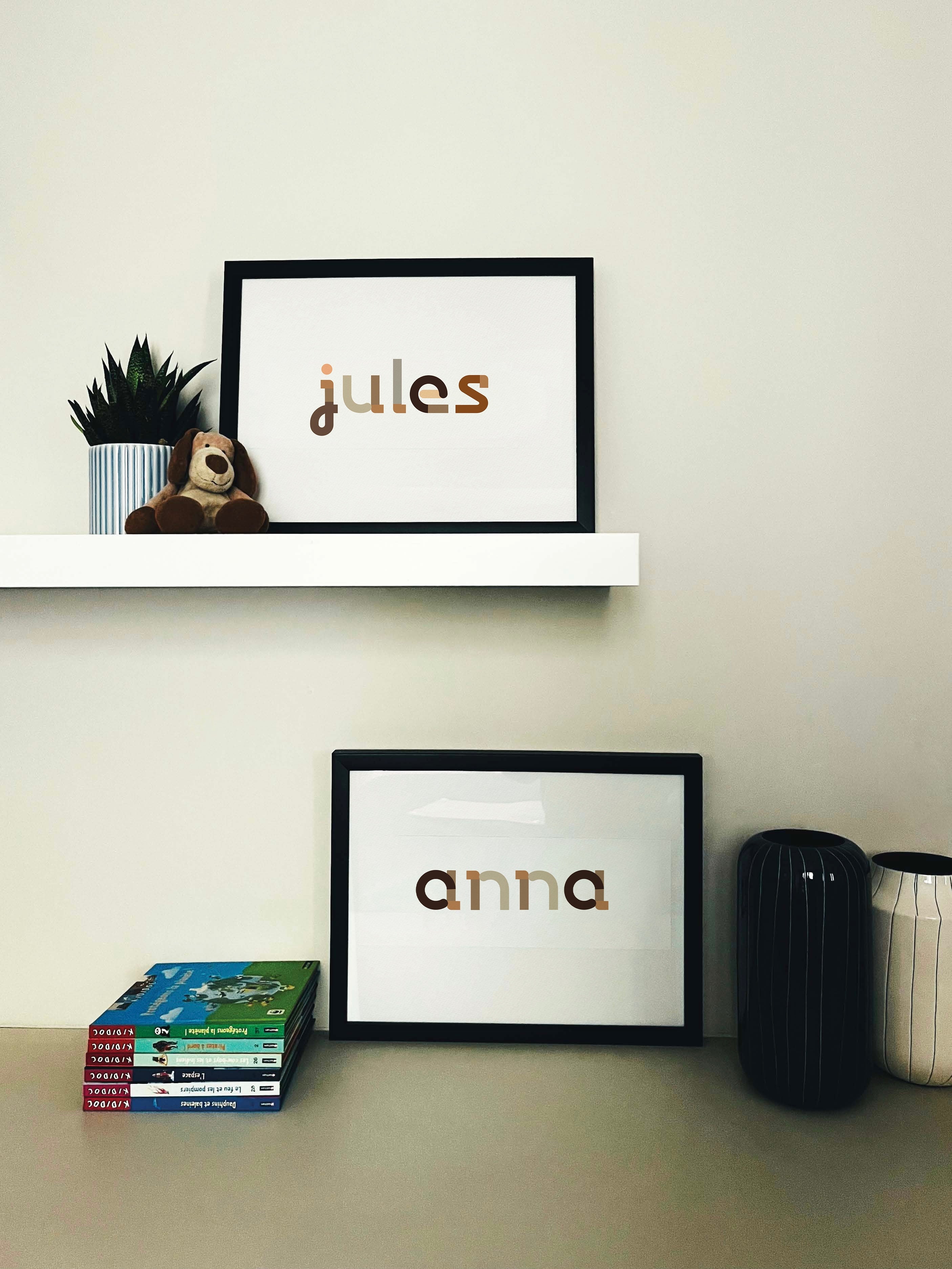 Collection Lettres à Encadrer | Gamme Nude [Affiche Personnalisable]