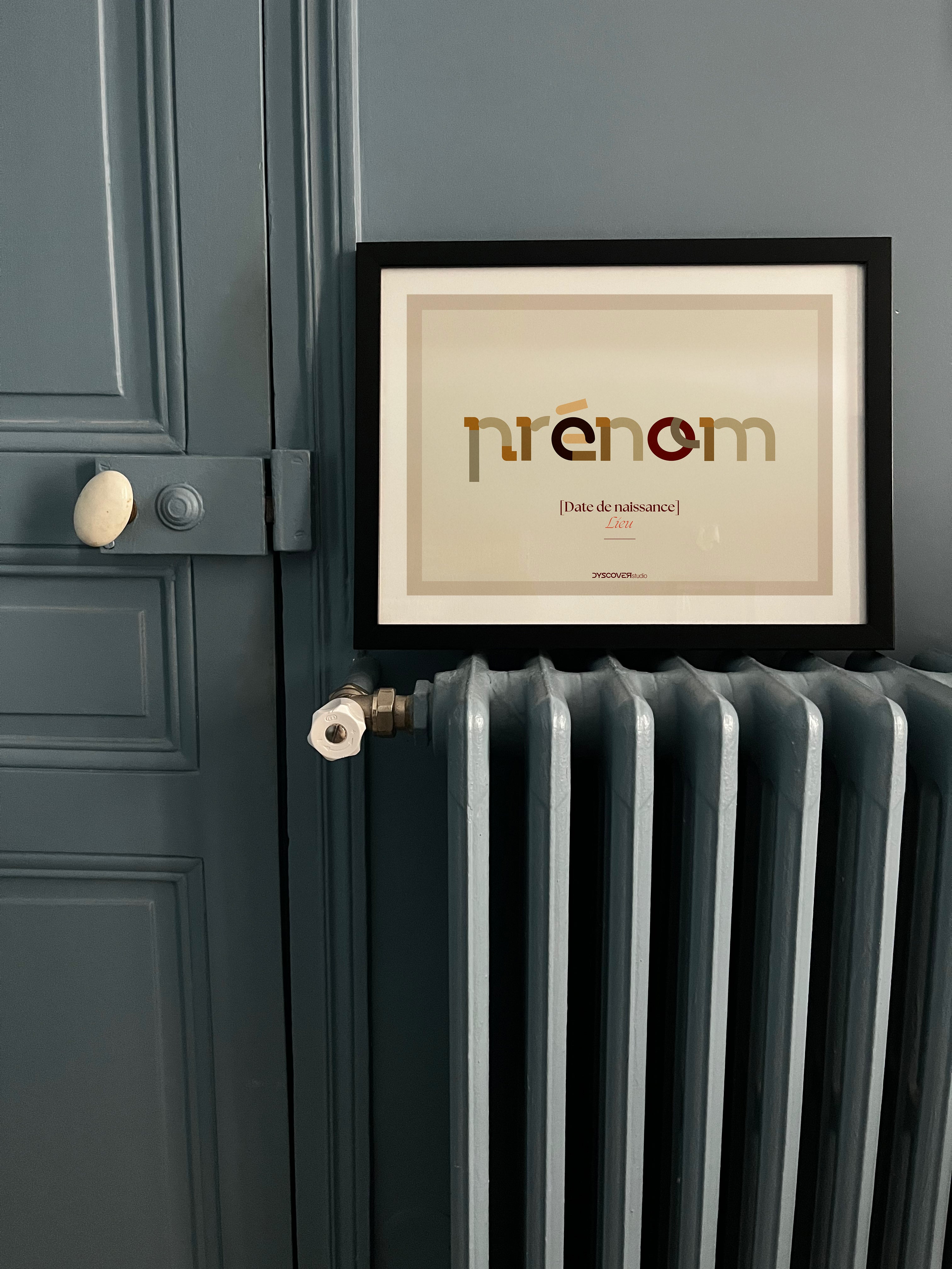 Collection Lettres à Encadrer | Gamme Nude [Affiche de Naissance]